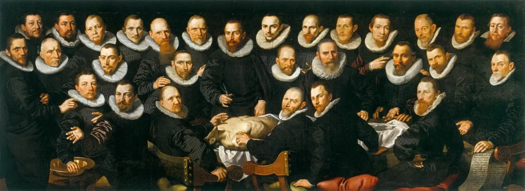 Aert Pietersz, La lezione di anatomia del Dottor Sebastiaen Egbertsz, 1603, Amsterdam Museum